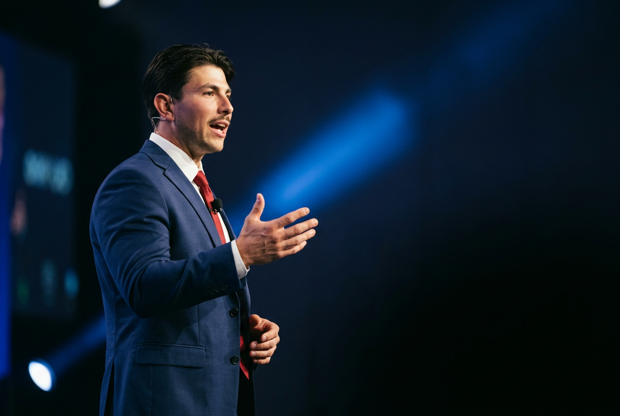 AFC founder speaking at a conference